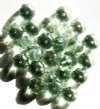25 7x11mm Transparent Light Green Lustre Melon Beads